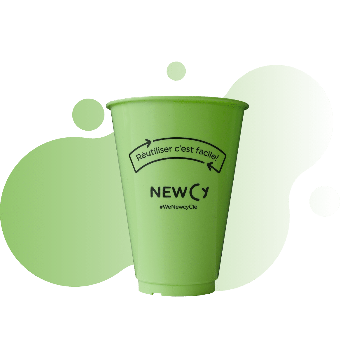 Gobelet réutilisable vert newcy 2